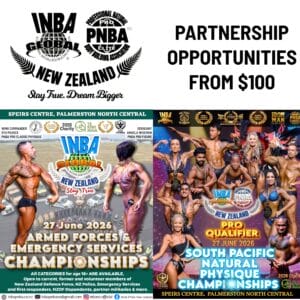 Partnership Opportunities 27 June 2026 - Armed Forces & Emergency Services Championships and South Pacific Natural Physique Championships